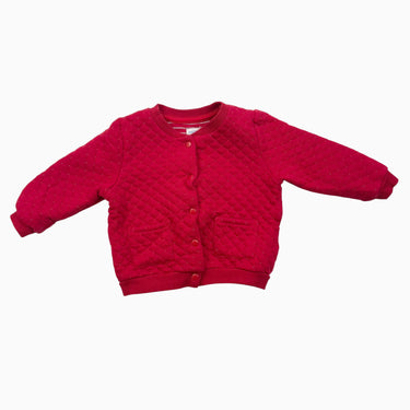 Veste rouge matelassée avec fil argenté 9M