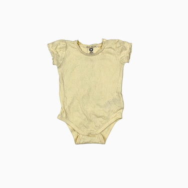 Cache-couche jaune pastel en coton pointelle 6M