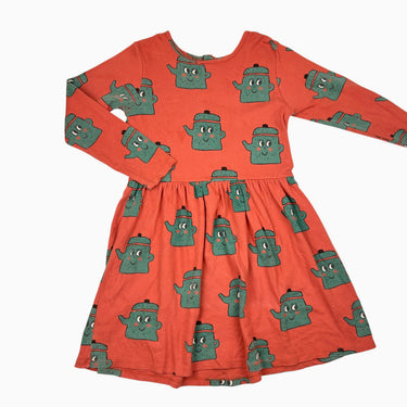 Robe rouge 'theières' 8Y