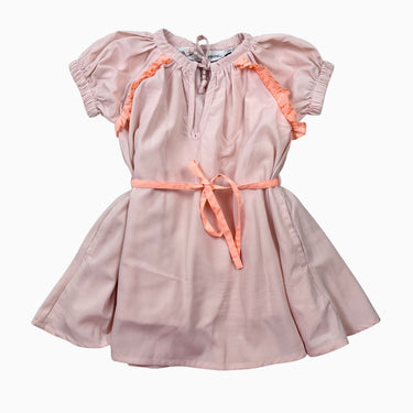 Robe rose pâle et corail en rayonne et coton 2Y