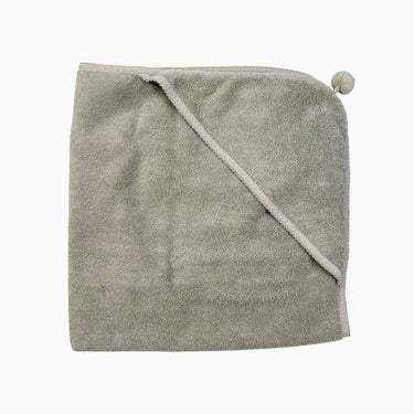 Cape de bain avec pompon eucalyptus en ratine