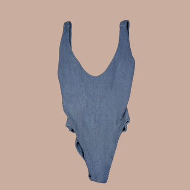 Maillot 'Elan' bleu en poly et élasthanne pour femmes UK6-16UK