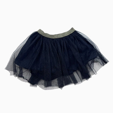 Jupe doublée en tulle noire paillettée dorées 3Y