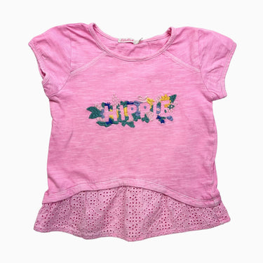 T-shirt rose gomme 'HIPPIE' 4Y