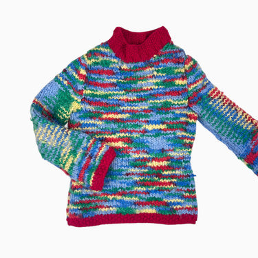 Pull coloré en tricot vintage 6-7Y