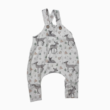 Combi blanche 'biches' en bambou et coton 0-6M
