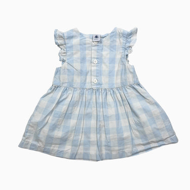 Robe à vichy bleue 12M