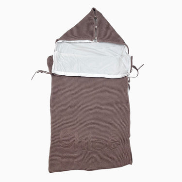 Dormeuse latté en tricot de coton doublé en coton TU