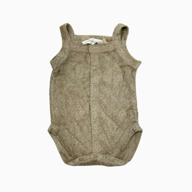Cache-couche sauge velour texturé 3-6M