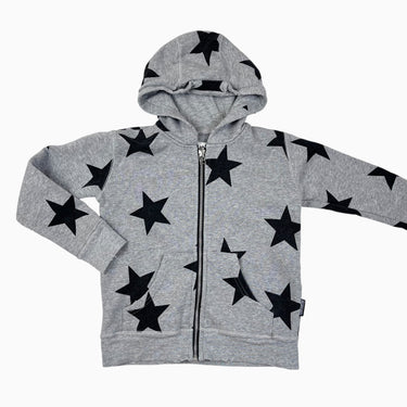 Veste capuchon gris étoile 3-4Y
