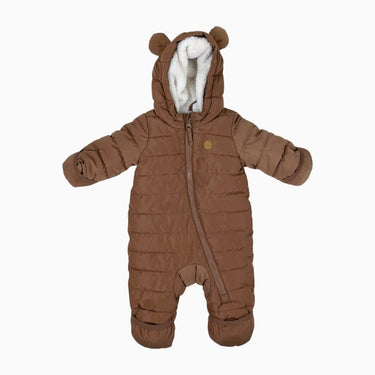 Combi à capuchon latté doublée en peluche 1-2M