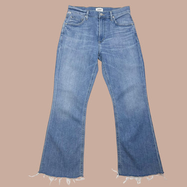 Jeans 'Isola Slim Crop' en denim de coton et poly pour femmes 25US