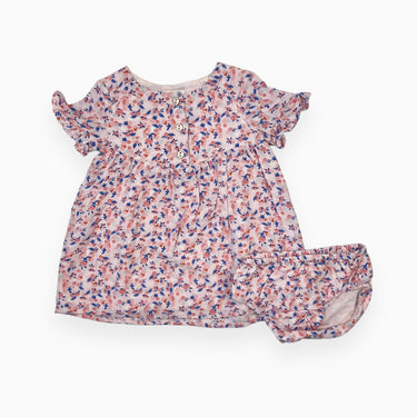 Robe et bloomer rose pâle en viscose à imprimé petits fruits 3M