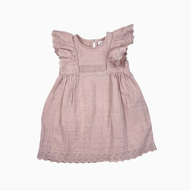 Robe à volant rose en mousseline 2Y