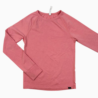 Chandail style sous-couche rose en laine et poly M 8-10Y