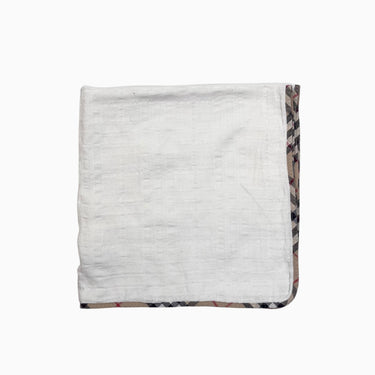 Lange blanc avec liseret à carreaux