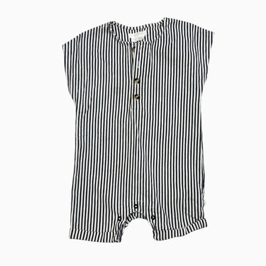 Combi short à rayures marines verticales 12M