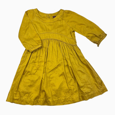 Robe moutarde en coton avec doublure 7Y