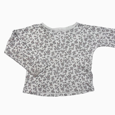 Chandail blanc fleuri 4-5Y