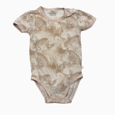 Cache-couche rose pâle 'palmiers' 12M