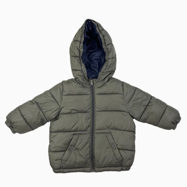 Manteau olive style puffer doublé en polar 12-18M