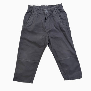 Pantalon anthracite en canvas de coton 18-24M