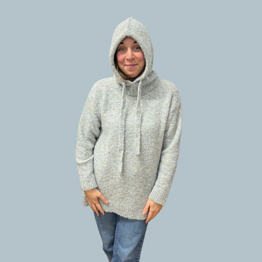 Pull oversized bouclé en laine, poly et acrylique pour femmes T 85 (XS)