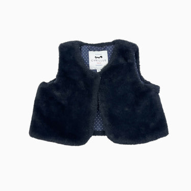 Veste sans manche marine en peluche 9M