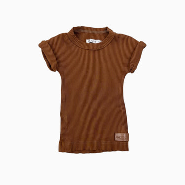 T-shirt noisette côtelé 0-12M