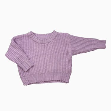 Pull orchidée en tricot viscose, nylon 0-3M