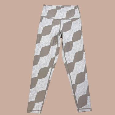 Legging de sport beige à motifs pour femmes M