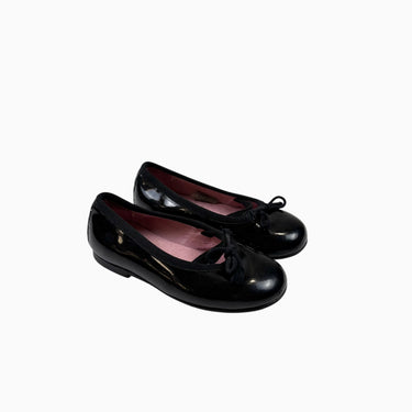 Ballerines noires en cuir vernis 25EU