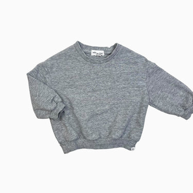Pull gris chiné en coton bio 12M