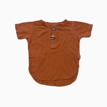 T-shirt caramel en bambou, coton et spandex 0-6M