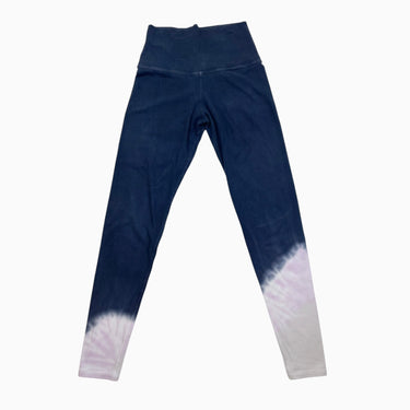 Legging de sport noir tie dye en coton et spandex pour femmes S