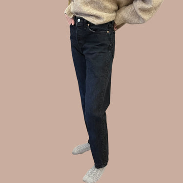 Pantalon 'Wedgie' en denim marine profond pour femmes 26US