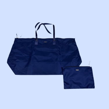 Sac pliable en nylon bleu marine 'Foldable Just in Case' 35.5cm X 58.5cm X 23.0cm