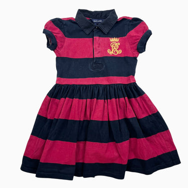 Robe à rayures rouges et noires 6Y