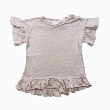 T-shirt rose très pâle en coton avec volants 2Y