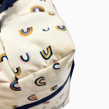 Sac à langer avec trousse vanille 'rainbows'