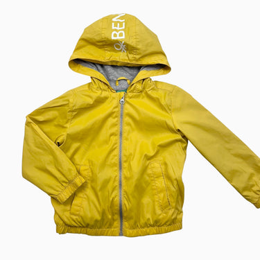 Manteau style coupe-vent jaune 3-4Y
