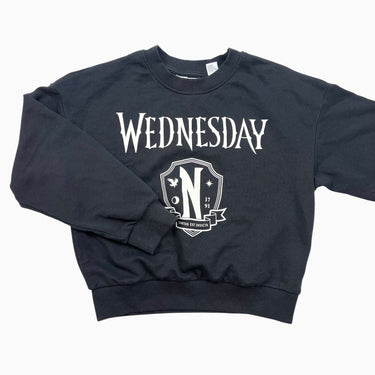 Pull noir 'Wednesday' 8-10Y