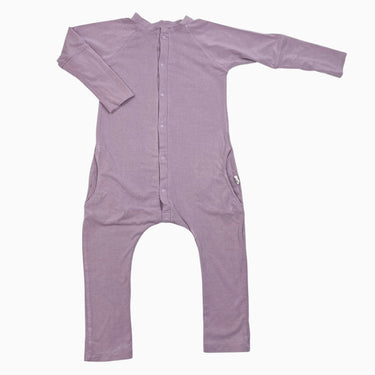 Combi mauve en bambou et coton 1-3Y