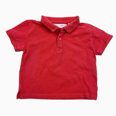 Polo rouge en coton piqué 12-18M