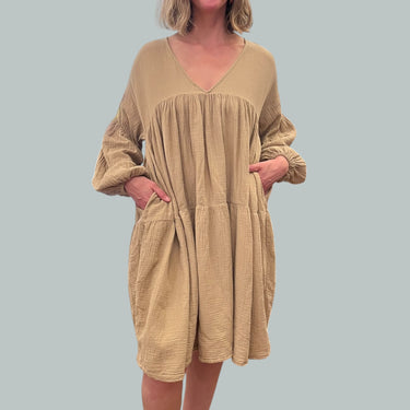 Robe latté en mousseline pour femmes L
