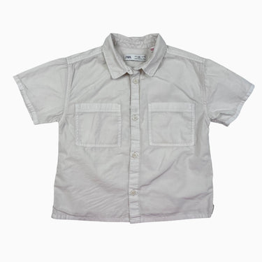 Chemise crème manches courtes 4-5Y