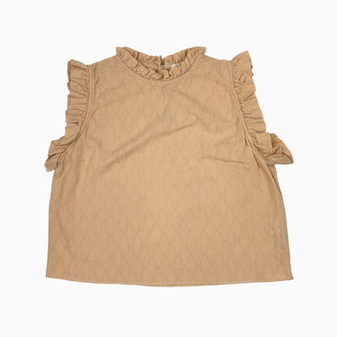 Blouse avec volants pêche 8-9Y