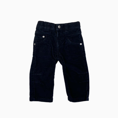 Pantalon noir en corduroy 12M