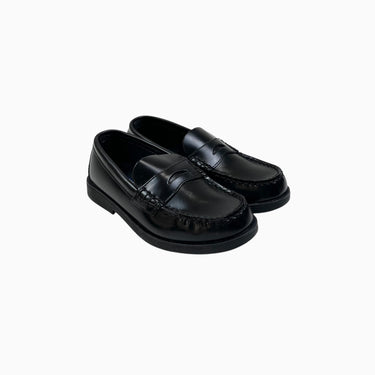 Mocassins noirs en cuir 12.5US