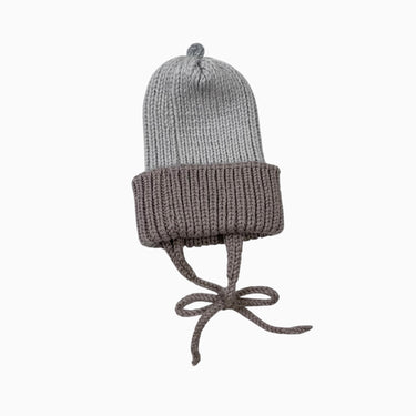 Tuque bicolore en laine de mérinos S 6-12M
